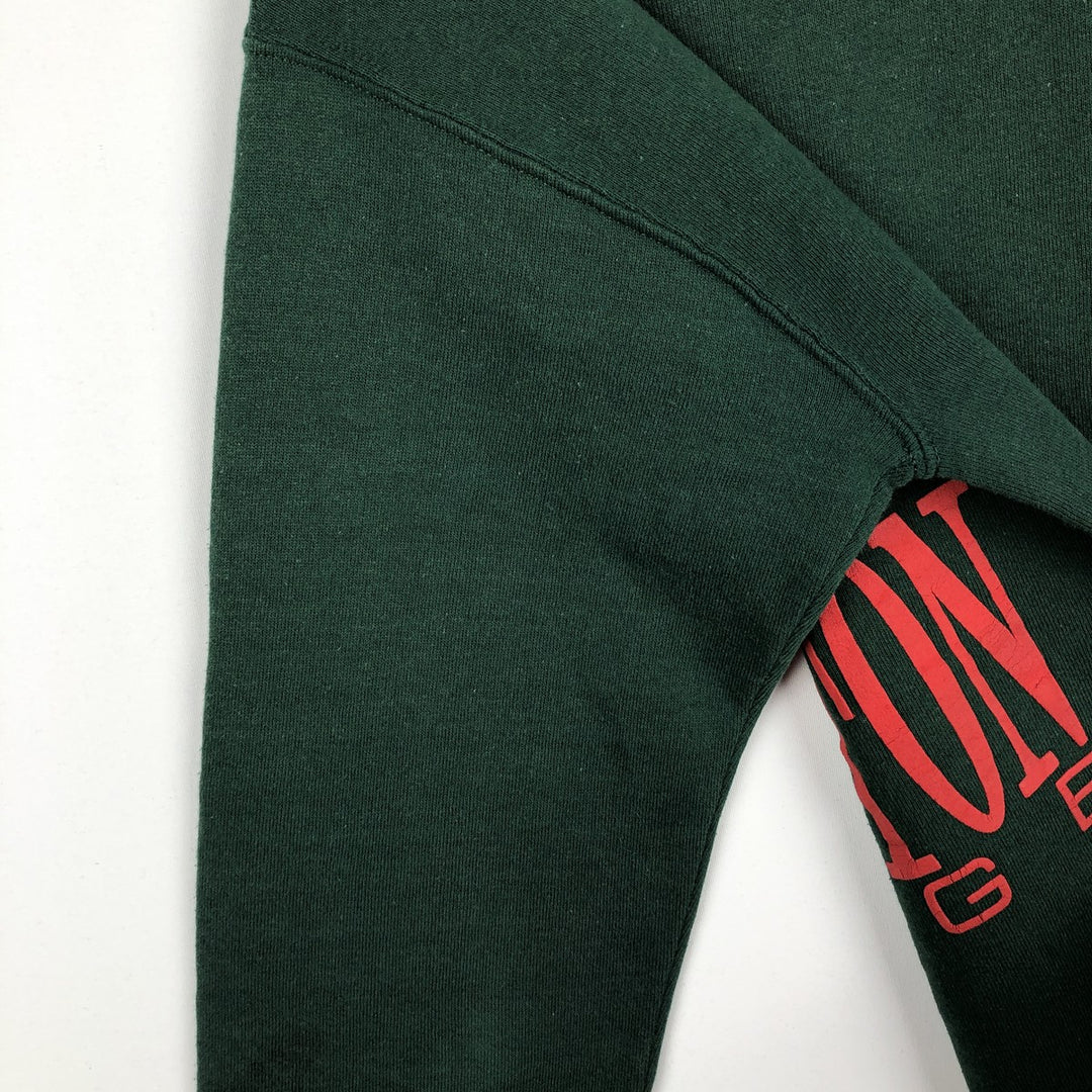 Vintage 90'S Jansport college sweatshirt, made in the USA, size small, men's cotton Green type dark green Vintage Second Hand