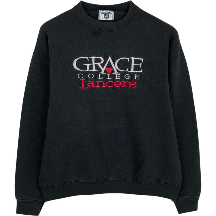 90'S Lee College Sweatshirt, Made in USA, Men's L, Vintage cotton black type Vintage Second Hand