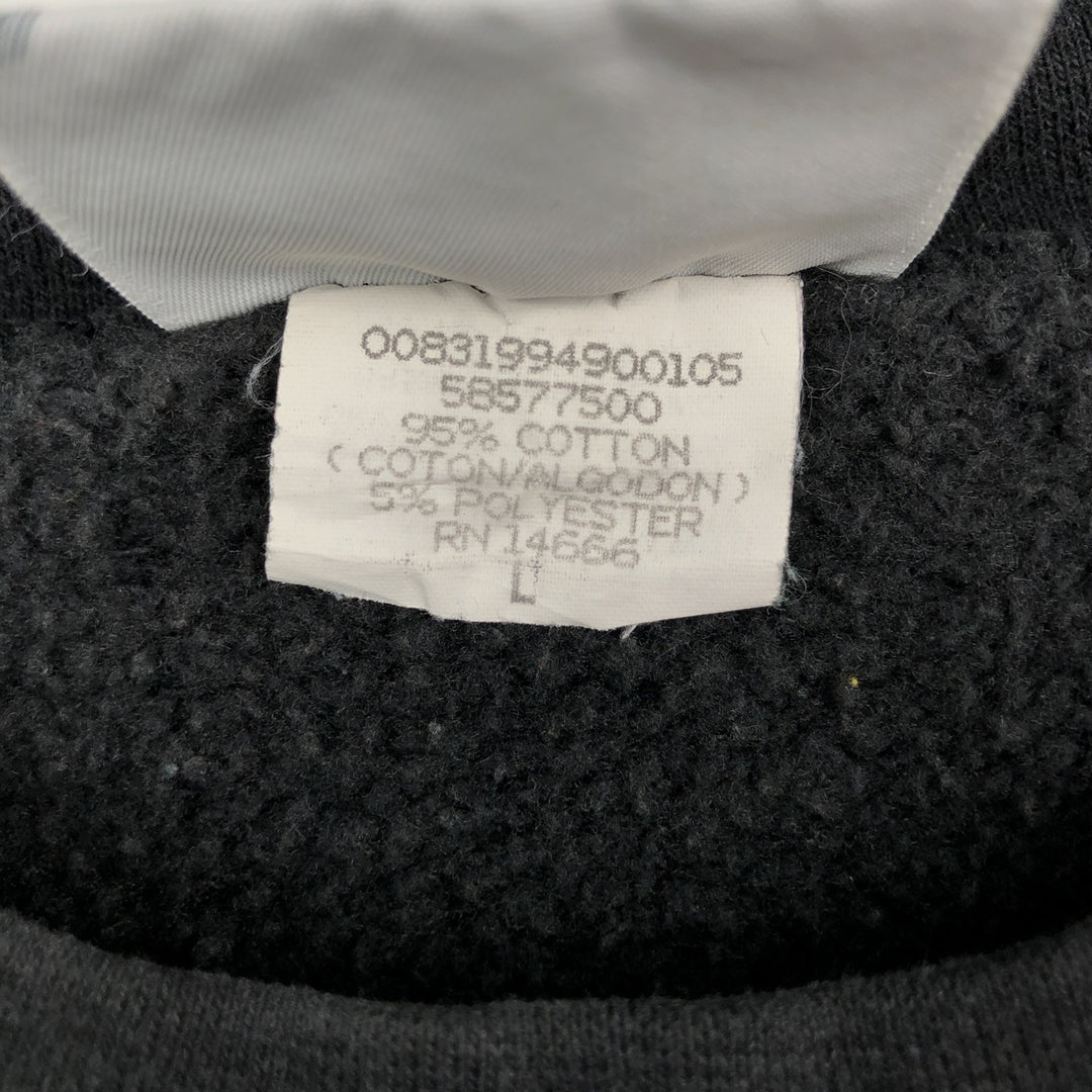 90'S Lee College Sweatshirt, Made in USA, Men's L, Vintage cotton black type Vintage Second Hand