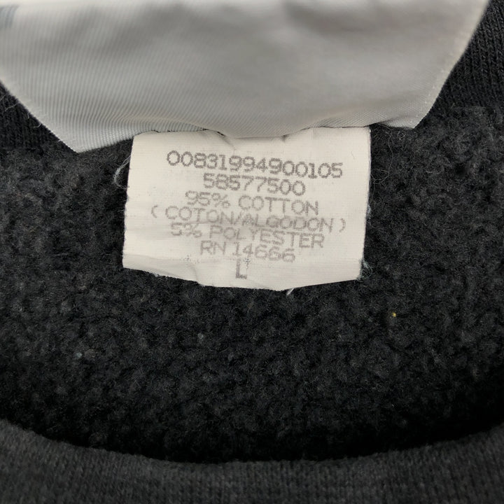 90'S Lee College Sweatshirt, Made in USA, Men's L, Vintage cotton black type Vintage Second Hand