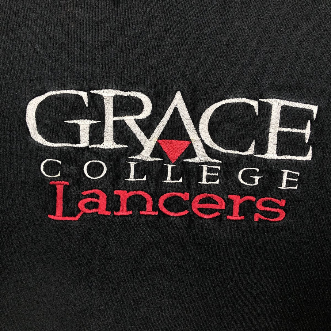 90'S Lee College Sweatshirt, Made in USA, Men's L, Vintage cotton black type Vintage Second Hand