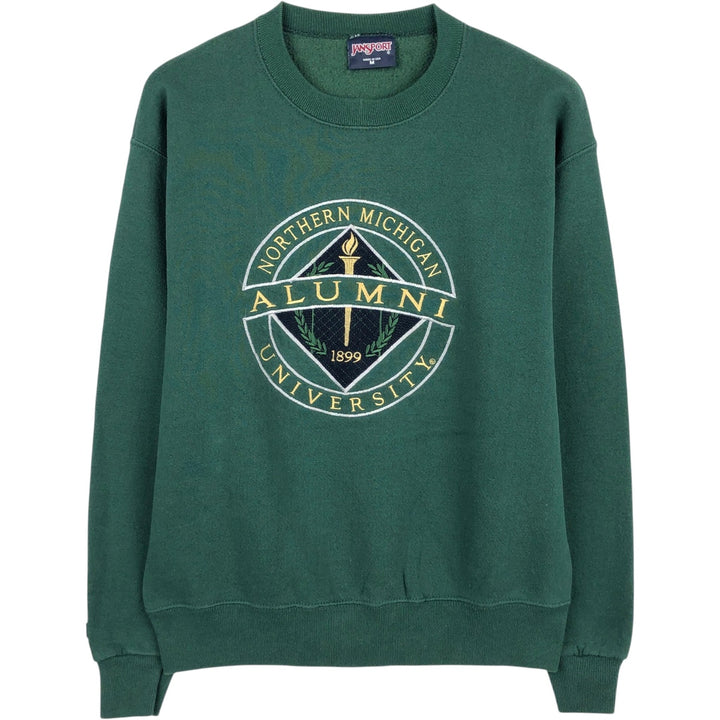 90'S Jansport College Sweatshirt, Made in USA, Vintage cotton Green type dark green Vintage Second Hand