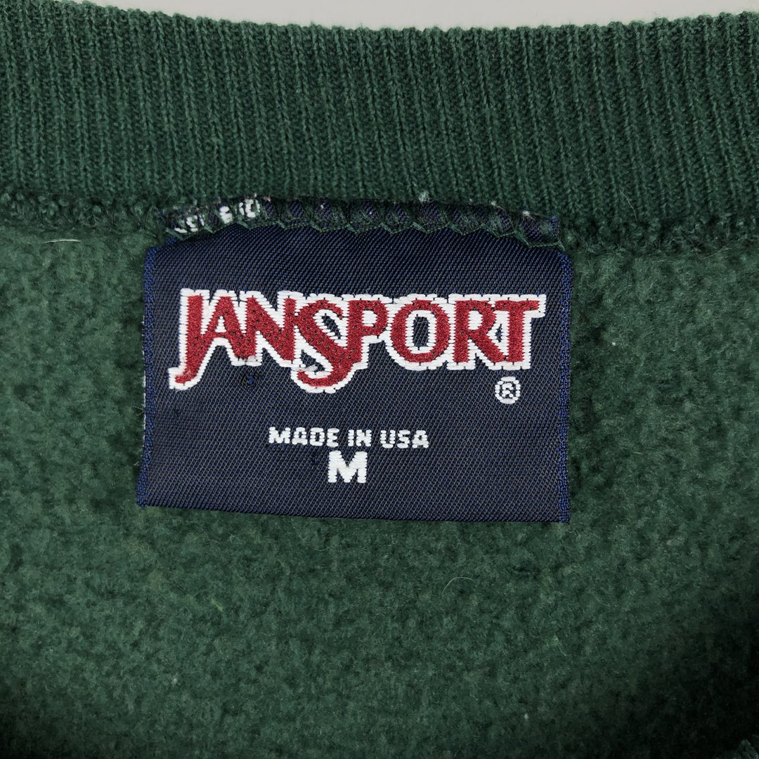 90'S Jansport College Sweatshirt, Made in USA, Vintage cotton Green type dark green Vintage Second Hand