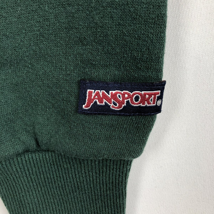 90'S Jansport College Sweatshirt, Made in USA, Vintage cotton Green type dark green Vintage Second Hand