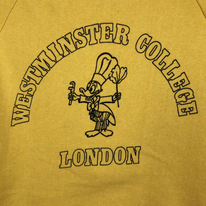 Healthknit 3-Piece College Character Sweatshirt, Made in USA, Men's Size L (Equivalent), Vintage cotton yellow type Vintage Second Hand