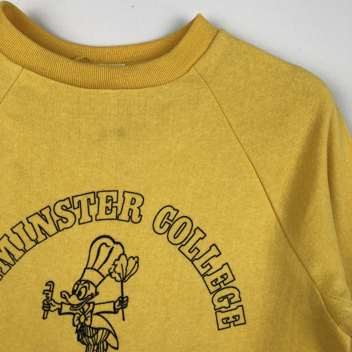 Healthknit 3-Piece College Character Sweatshirt, Made in USA, Men's Size L (Equivalent), Vintage cotton yellow type Vintage Second Hand