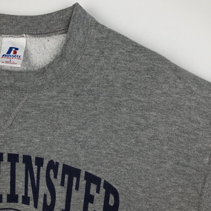 90'S Russell Triple Print College Sweatshirt, Men's Size L (Equivalent), Vintage polyester gray type Vintage Second Hand