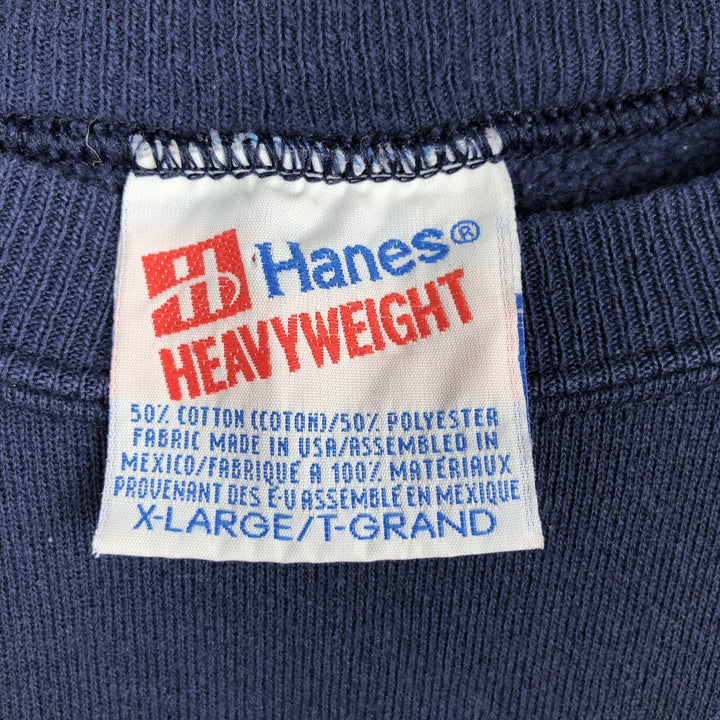 Vintage 90'S Hanes college sweatshirt, size XL, men's cotton navy blue type Vintage Second Hand
