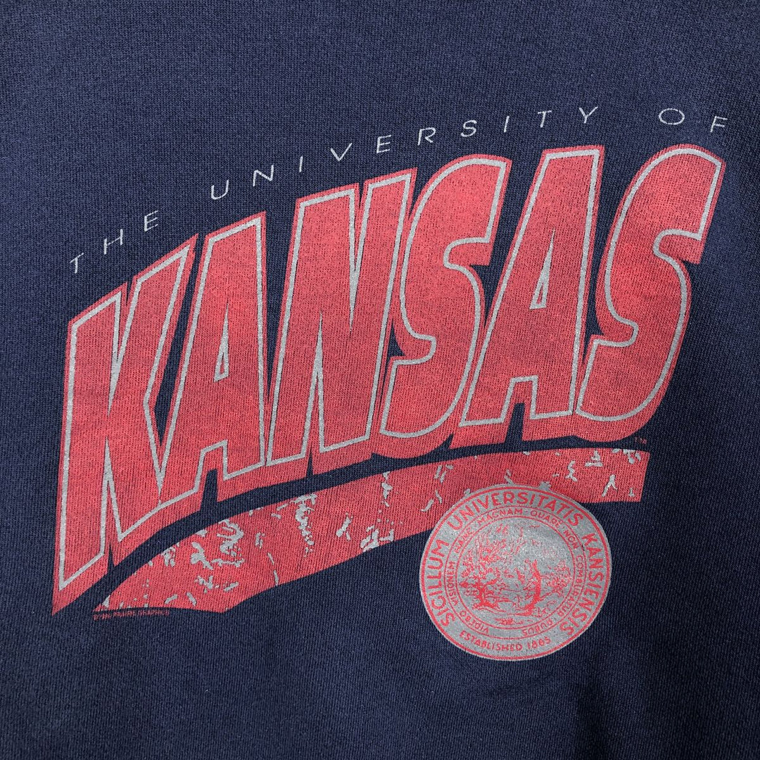 Vintage 90'S Hanes college sweatshirt, size XL, men's cotton navy blue type Vintage Second Hand
