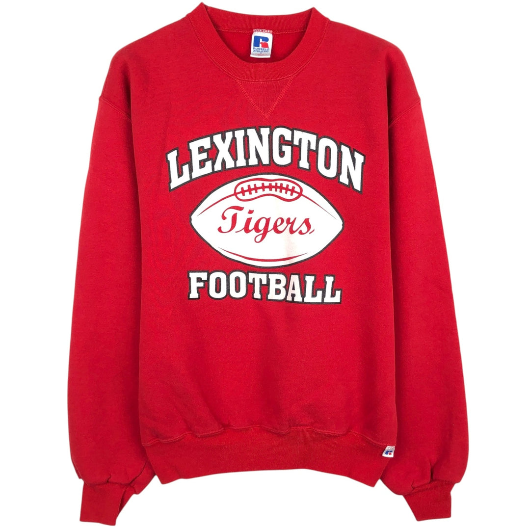 90'S Russell Triple Print College Sweatshirt, Men's Size M (Equivalent), Vintage cotton red type Vintage Second Hand