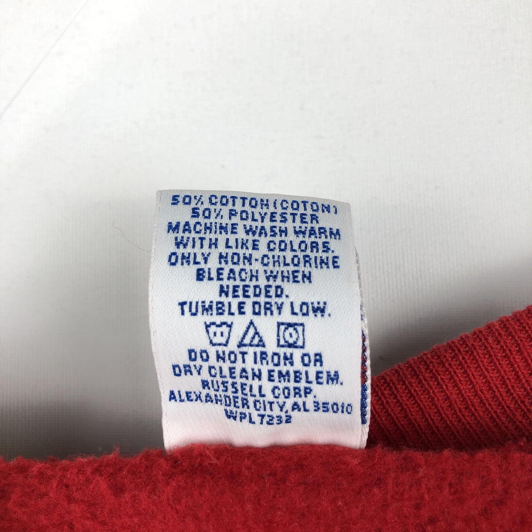 90'S Russell Triple Print College Sweatshirt, Men's Size M (Equivalent), Vintage cotton red type Vintage Second Hand