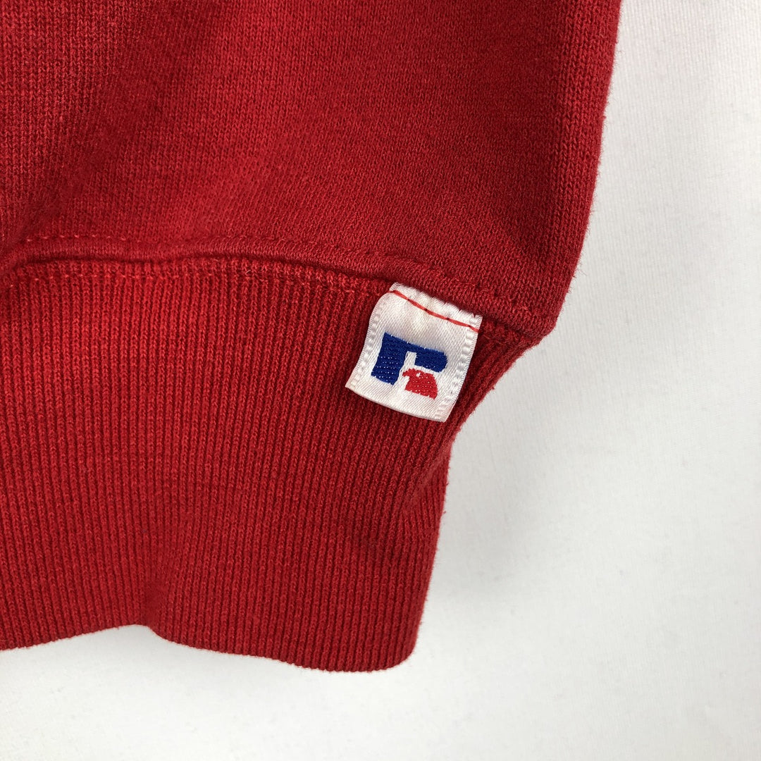 90'S Russell Triple Print College Sweatshirt, Men's Size M (Equivalent), Vintage cotton red type Vintage Second Hand