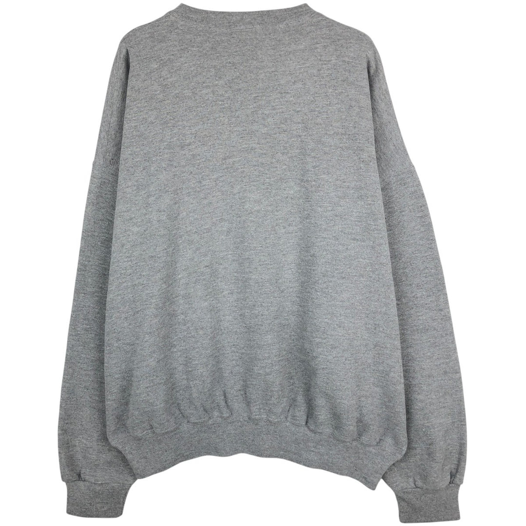 90'S Russell College Sweatshirt, Men's XXL equivalent, Vintage polyester gray type Vintage Second Hand