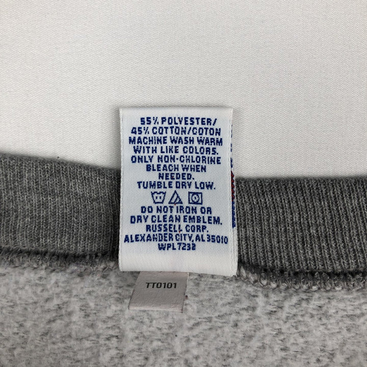 90'S Russell College Sweatshirt, Men's XXL equivalent, Vintage polyester gray type Vintage Second Hand