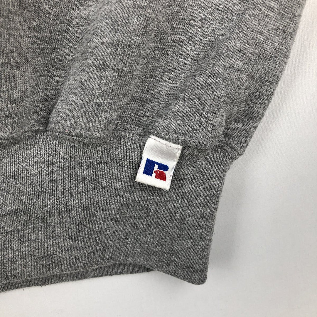 90'S Russell College Sweatshirt, Men's XXL equivalent, Vintage polyester gray type Vintage Second Hand