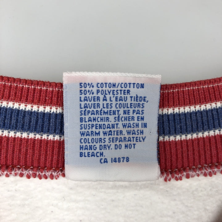 90'S Bulletin Athletic NHL Montreal Canadiens Print Sweatshirt, Made in Canada, Men's Size L (approx.) cotton white type Vintage Second Hand