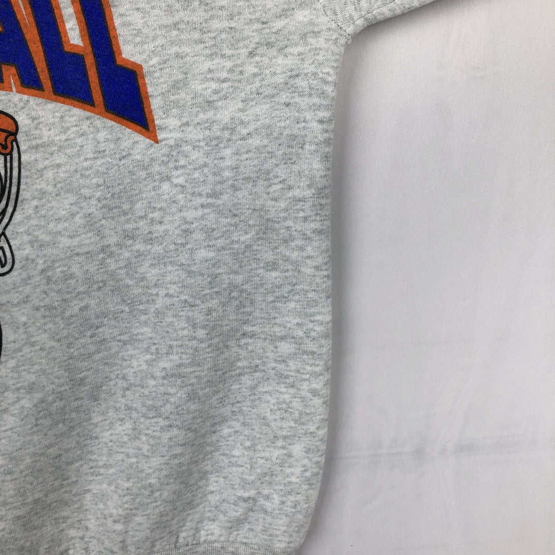 90'S Fruit of the Loom printed sweatshirt, made in the USA, men's size L, vintage cotton gray type Vintage Second Hand