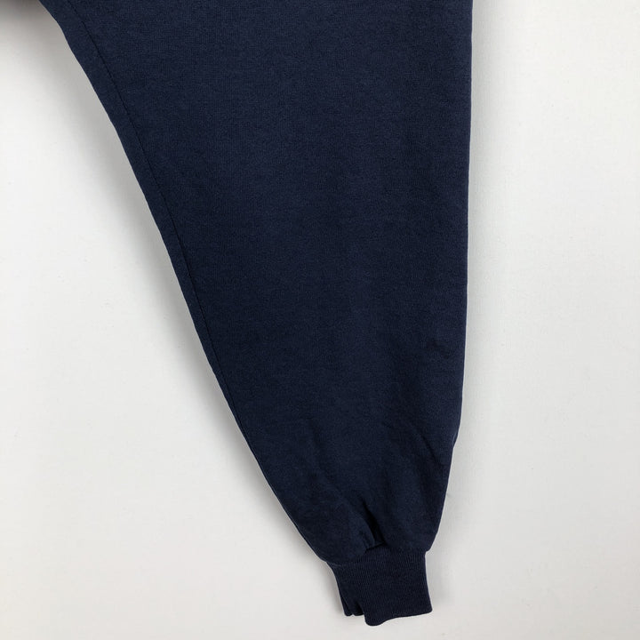90'S Velva Sheen College Sweatshirt, Made in USA, Men's Size L, Vintage polyester navy blue type Vintage Second Hand