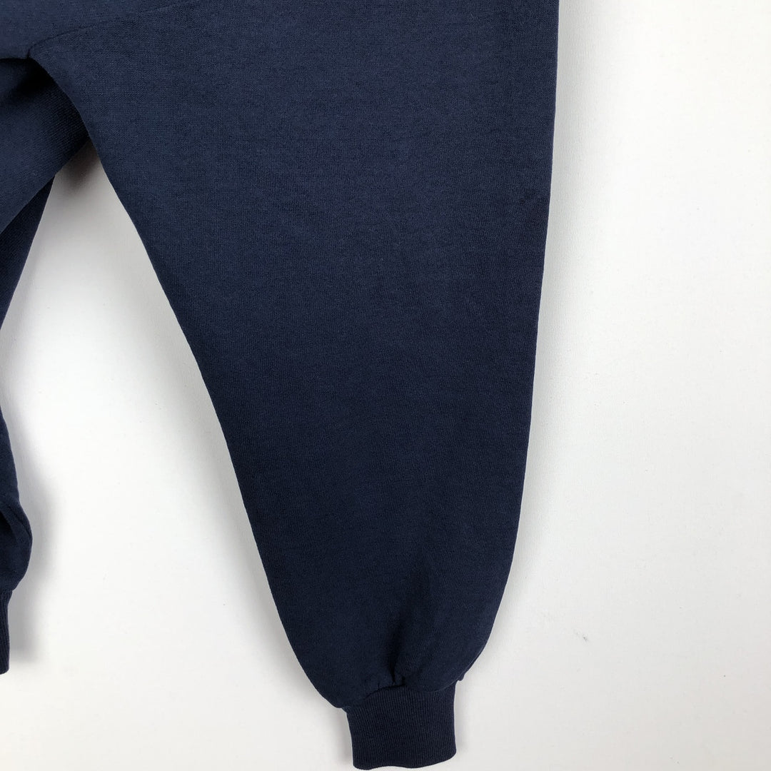 90'S Velva Sheen College Sweatshirt, Made in USA, Men's Size L, Vintage polyester navy blue type Vintage Second Hand