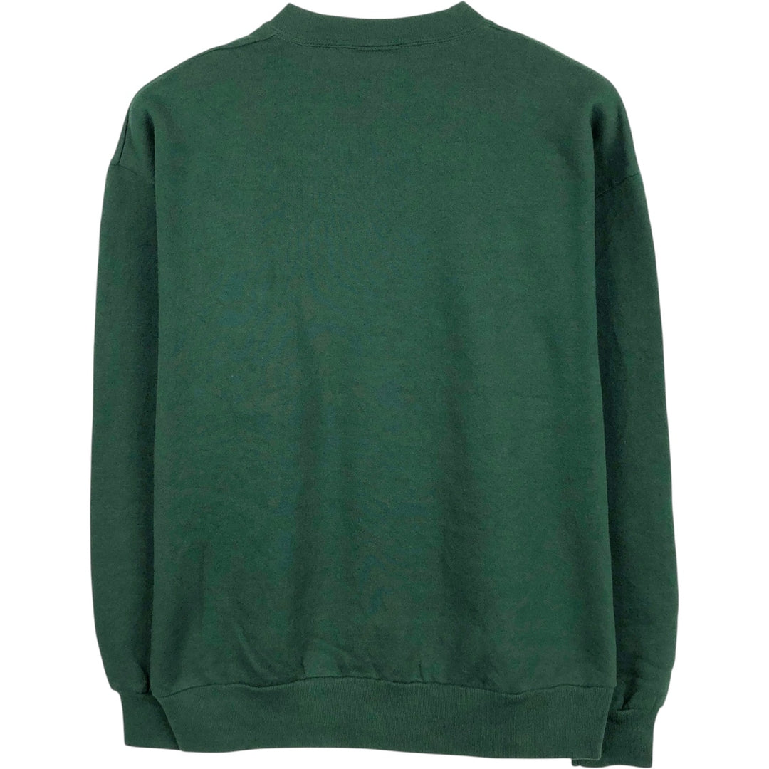 Vintage 90'S Jerzees college sweatshirt, made in the USA, size L, men's cotton Green type dark green Vintage Second Hand