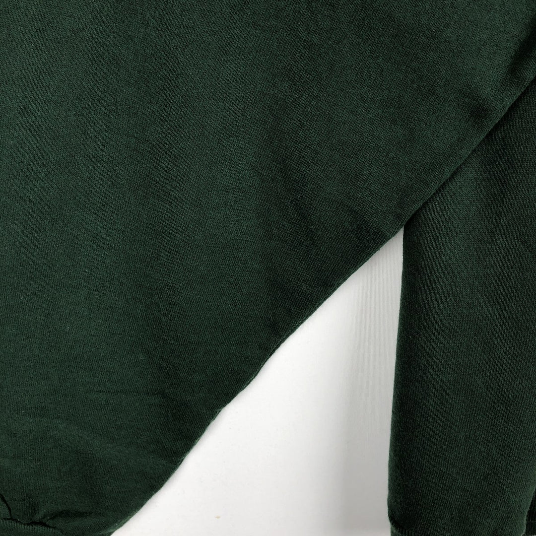 Vintage 90'S Jerzees college sweatshirt, made in the USA, size L, men's cotton Green type dark green Vintage Second Hand