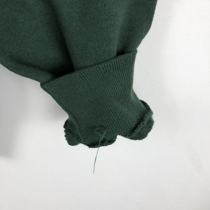 Vintage 90'S Jerzees college sweatshirt, made in the USA, size L, men's cotton Green type dark green Vintage Second Hand