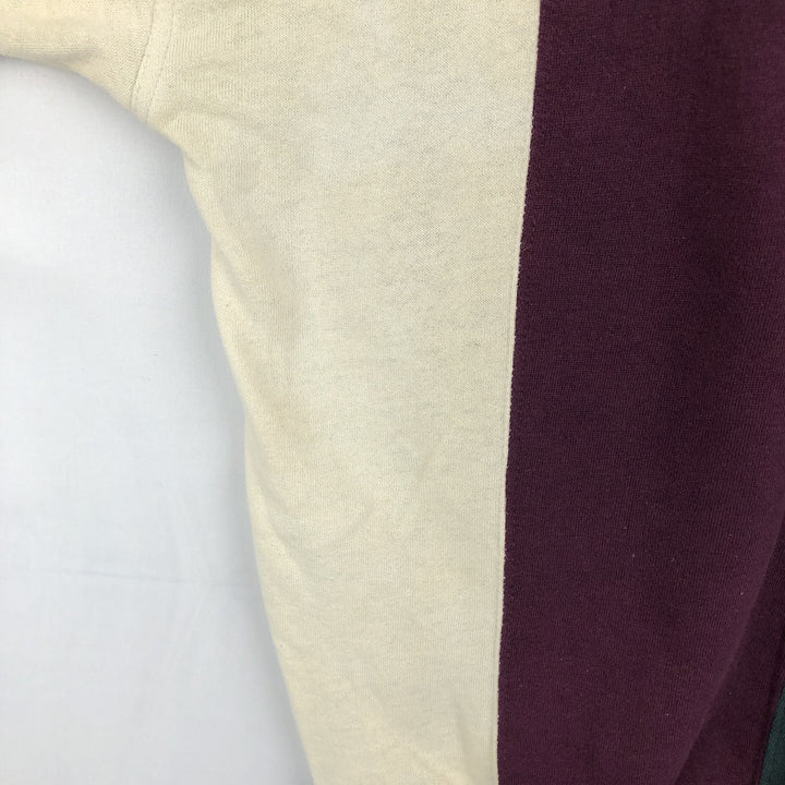 90'S Towncraft Stripe Pattern Crazy Pattern Sweatshirt, Men's Size L (Equivalent), Vintage polyester pale white type Vintage Second Hand