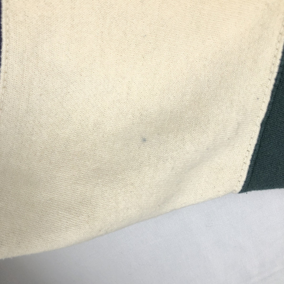 90'S Towncraft Stripe Pattern Crazy Pattern Sweatshirt, Men's Size L (Equivalent), Vintage polyester pale white type Vintage Second Hand