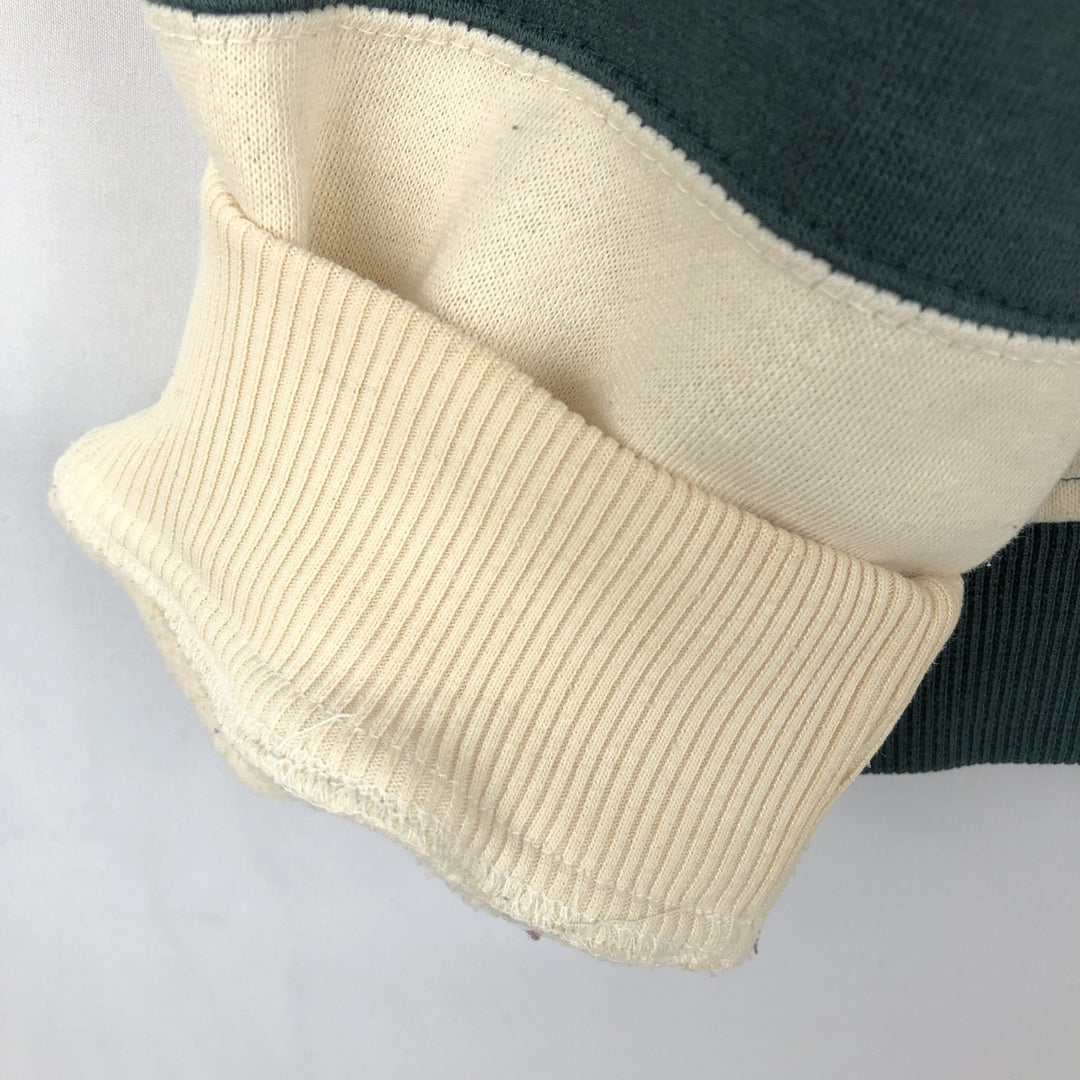 90'S Towncraft Stripe Pattern Crazy Pattern Sweatshirt, Men's Size L (Equivalent), Vintage polyester pale white type Vintage Second Hand