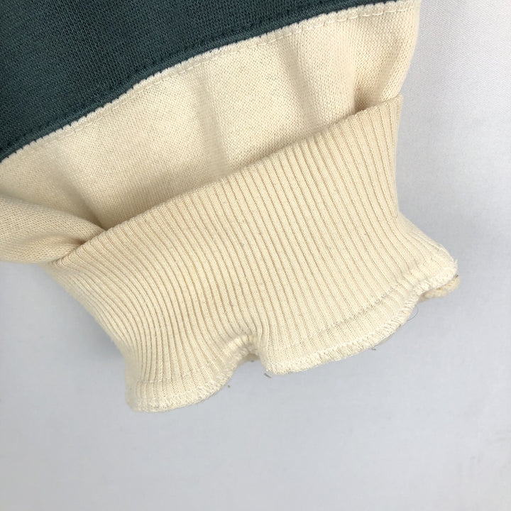 90'S Towncraft Stripe Pattern Crazy Pattern Sweatshirt, Men's Size L (Equivalent), Vintage polyester pale white type Vintage Second Hand