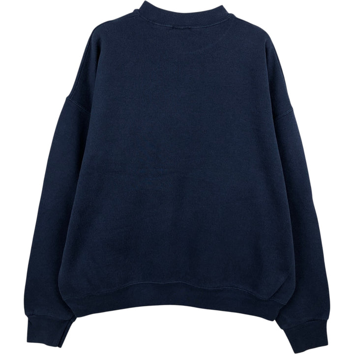 MICKEY&CO. MICKEY MOUSE Mickey Mouse Character Sweatshirt, Made in USA, Men's XL equivalent. cotton navy blue type Vintage Second Hand