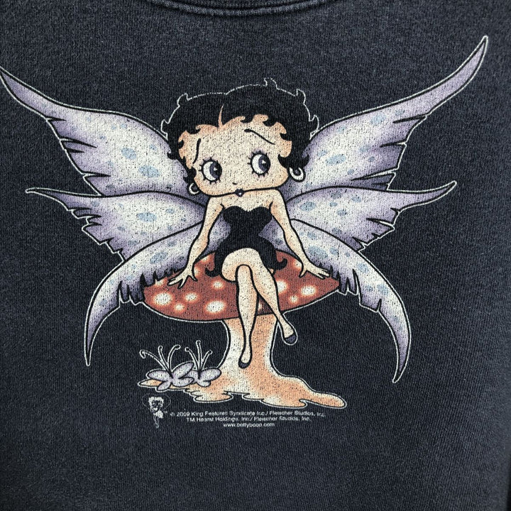 2000'S Delta Betty Boop character sweatshirt, men's size L (approx.) cotton navy blue type Vintage Second Hand