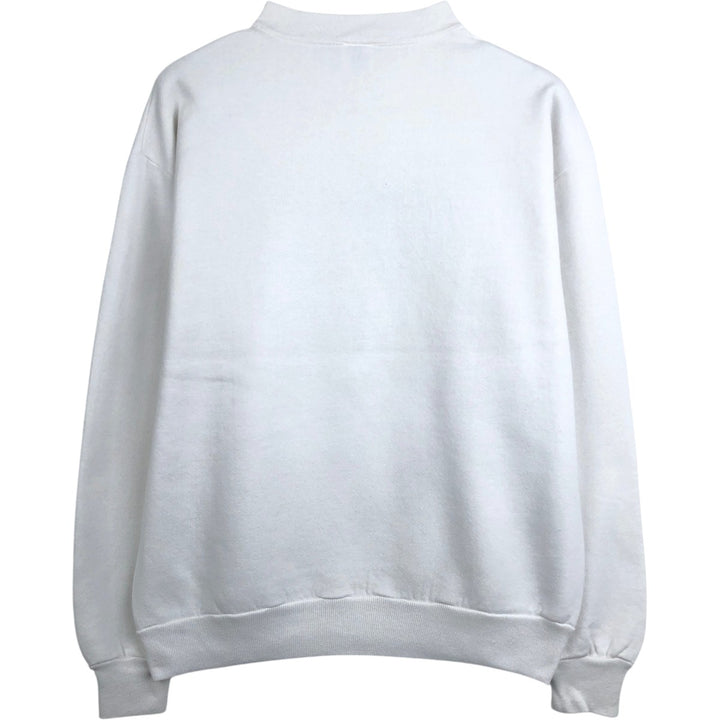90'S Velva Sheen MICKEY MOUSE character sweatshirt, made in USA, men's size M equivalent. polyester white type Vintage Second Hand
