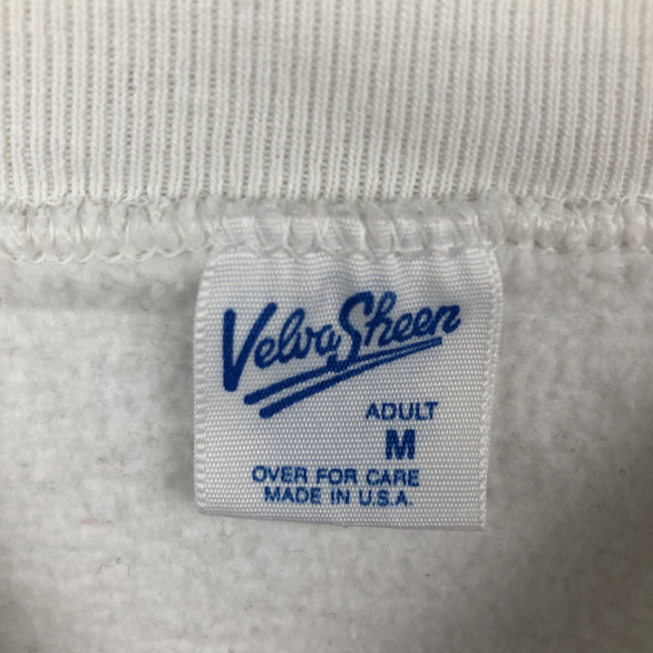 90'S Velva Sheen MICKEY MOUSE character sweatshirt, made in USA, men's size M equivalent. polyester white type Vintage Second Hand
