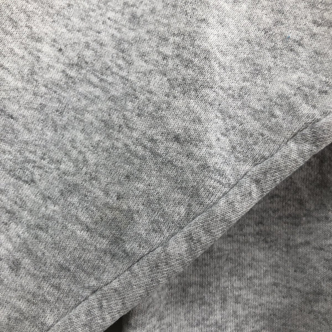 90'S Tultex Mickey Mouse Check Pattern Mock Neck Character Sweatshirt (Men's Size L) cotton gray type Vintage Second Hand