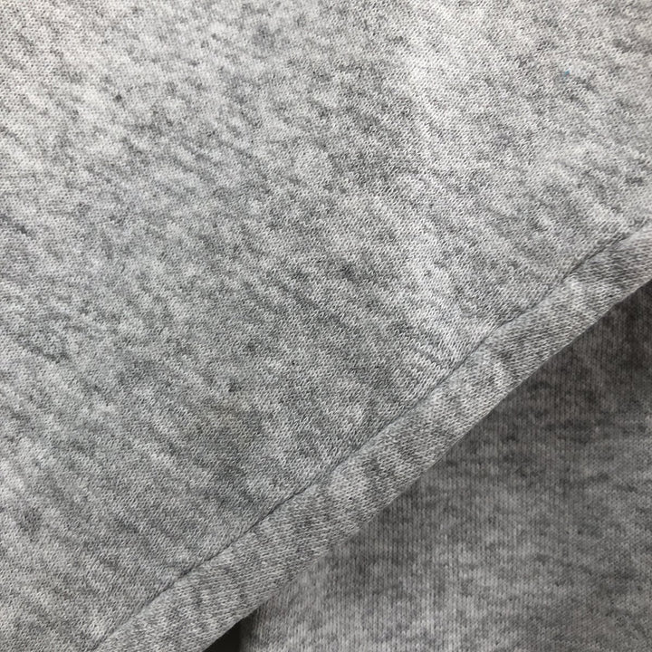 90'S Tultex Mickey Mouse Check Pattern Mock Neck Character Sweatshirt (Men's Size L) cotton gray type Vintage Second Hand