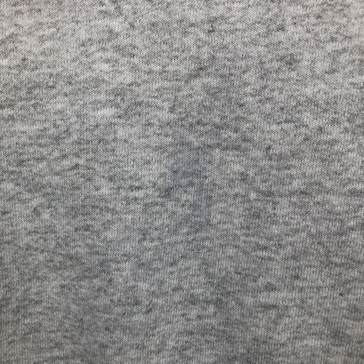 90'S Tultex Mickey Mouse Check Pattern Mock Neck Character Sweatshirt (Men's Size L) cotton gray type Vintage Second Hand