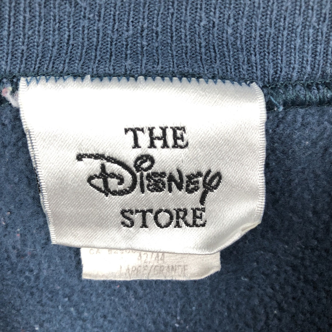 Disney Store MICKEY MOUSE Mickey Mouse Character Sweatshirt (Men's Size L) cotton Green type dark green Vintage Second Hand