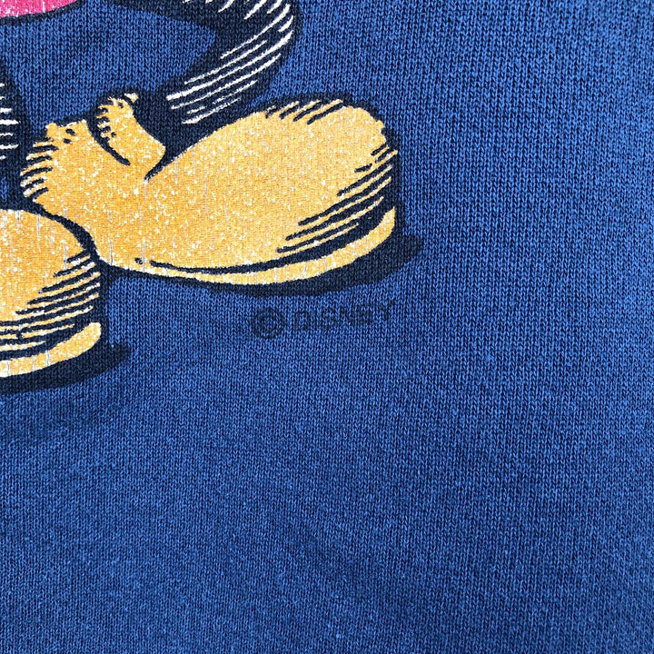 Disney Store MICKEY MOUSE Mickey Mouse Character Sweatshirt (Men's Size L) cotton Green type dark green Vintage Second Hand