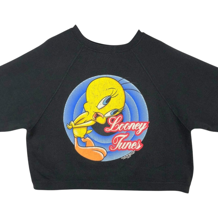 90'S Looney Tunes Tweety Character Sweatshirt, Men's Size M (approx.), Vintage polyester black type Vintage Second Hand