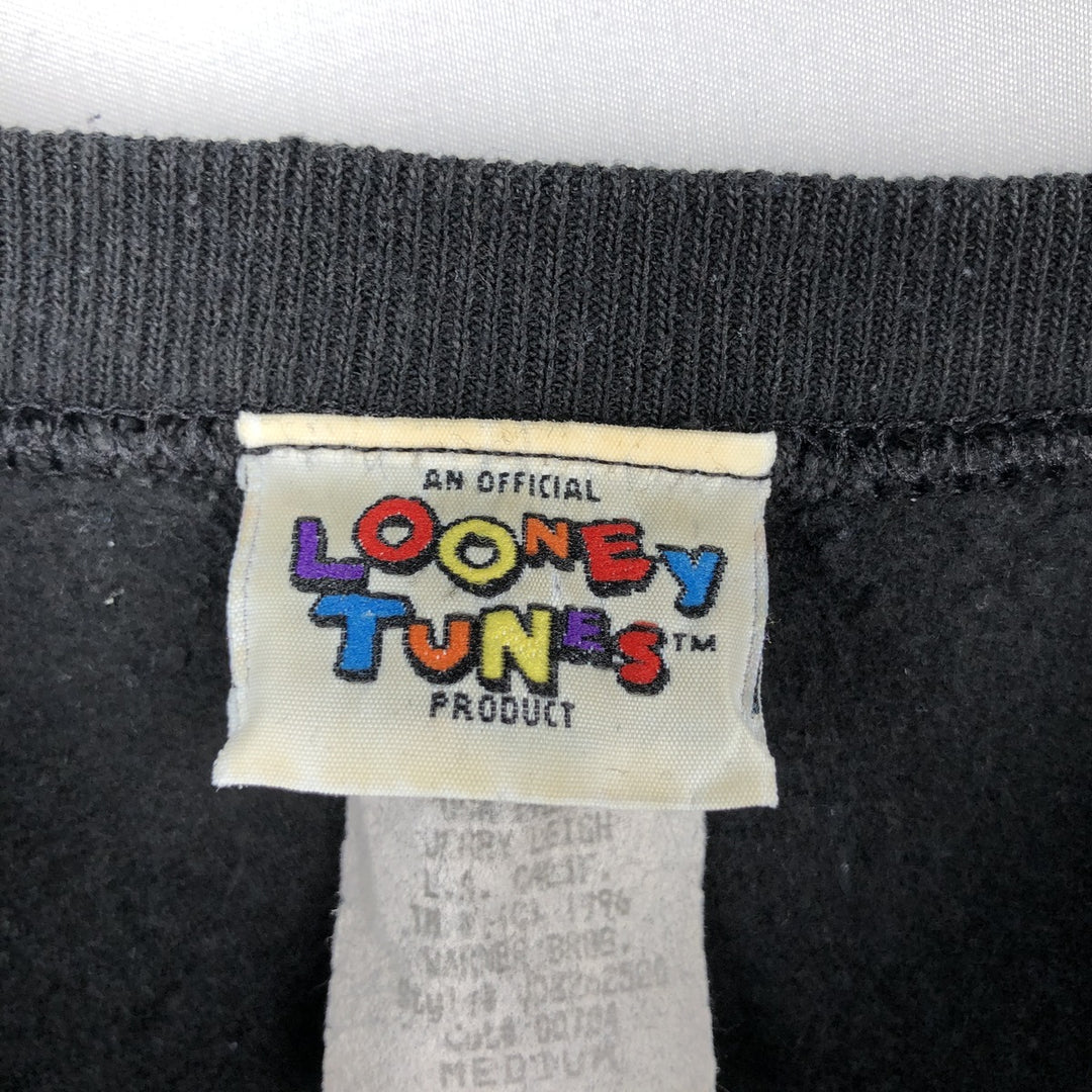 90'S Looney Tunes Tweety Character Sweatshirt, Men's Size M (approx.), Vintage polyester black type Vintage Second Hand