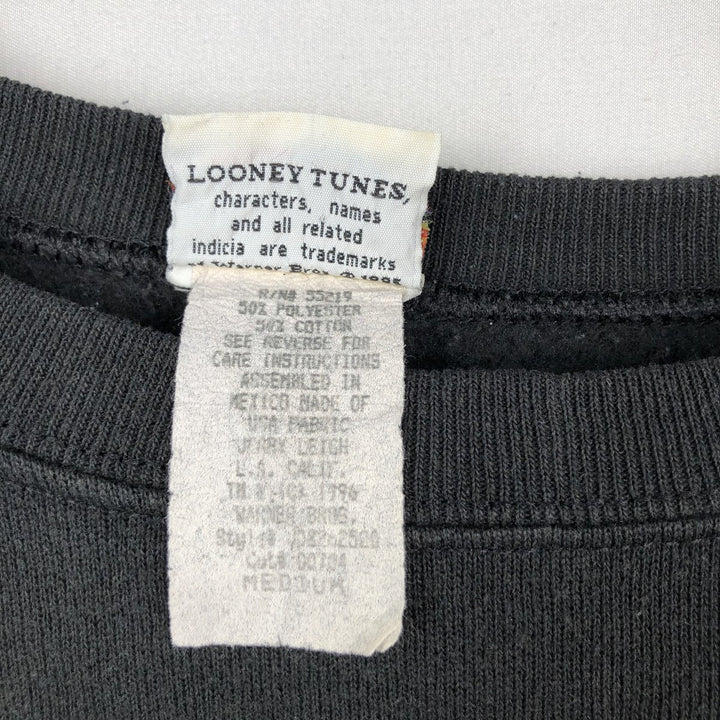 90'S Looney Tunes Tweety Character Sweatshirt, Men's Size M (approx.), Vintage polyester black type Vintage Second Hand
