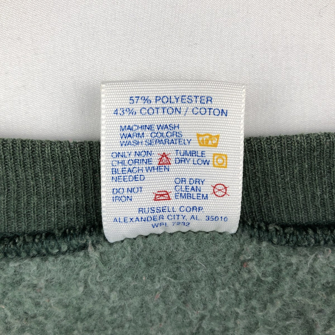90'S Jerseys University of Oregon Rose Bowl College Character Sweatshirt, Made in USA, Men's Size L (approx.) polyester Green type dark green Vintage Second Hand