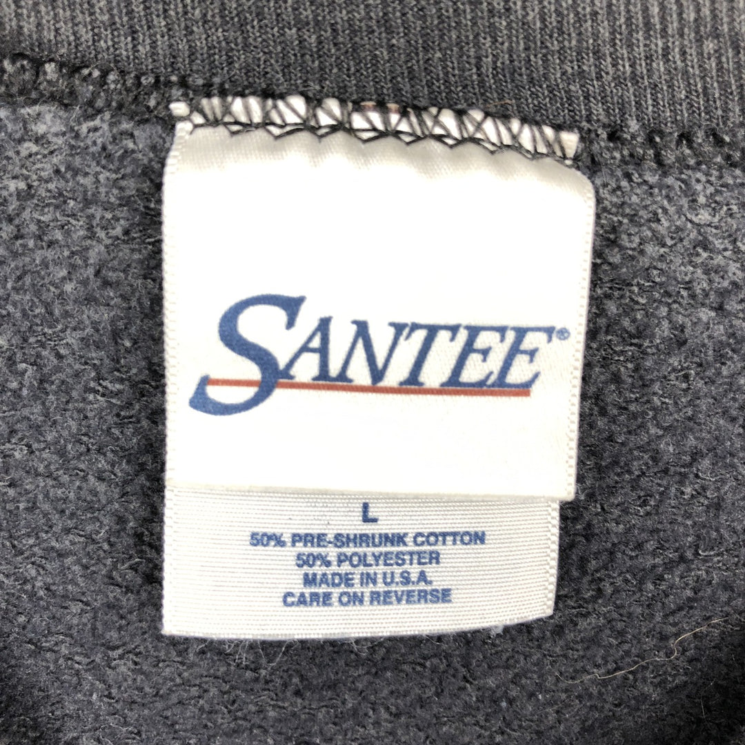 90s-00'S Santee Disney character sweatshirt, made in USA, men's size L equivalent. cotton black type Vintage Second Hand