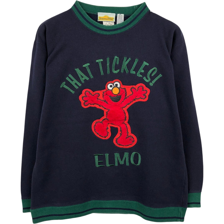 90'S Sesame Street Elmo Character Sweatshirt, Men's Size M (approx.), Vintage cotton navy blue type Vintage Second Hand
