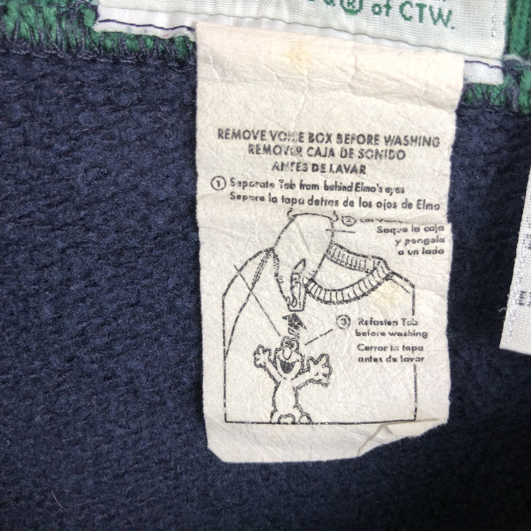 90'S Sesame Street Elmo Character Sweatshirt, Men's Size M (approx.), Vintage cotton navy blue type Vintage Second Hand