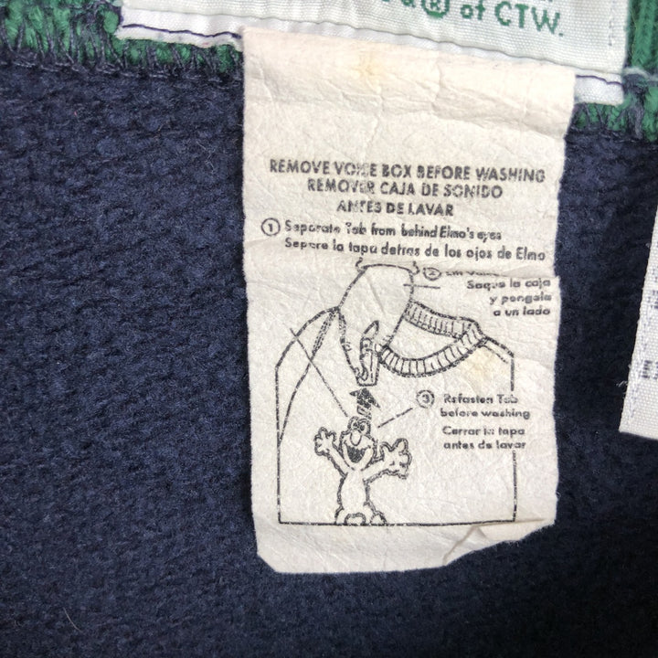 90'S Sesame Street Elmo Character Sweatshirt, Men's Size M (approx.), Vintage cotton navy blue type Vintage Second Hand