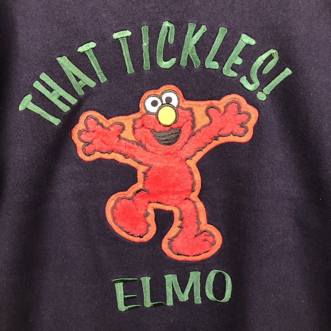 90'S Sesame Street Elmo Character Sweatshirt, Men's Size M (approx.), Vintage cotton navy blue type Vintage Second Hand