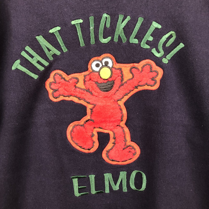90'S Sesame Street Elmo Character Sweatshirt, Men's Size M (approx.), Vintage cotton navy blue type Vintage Second Hand