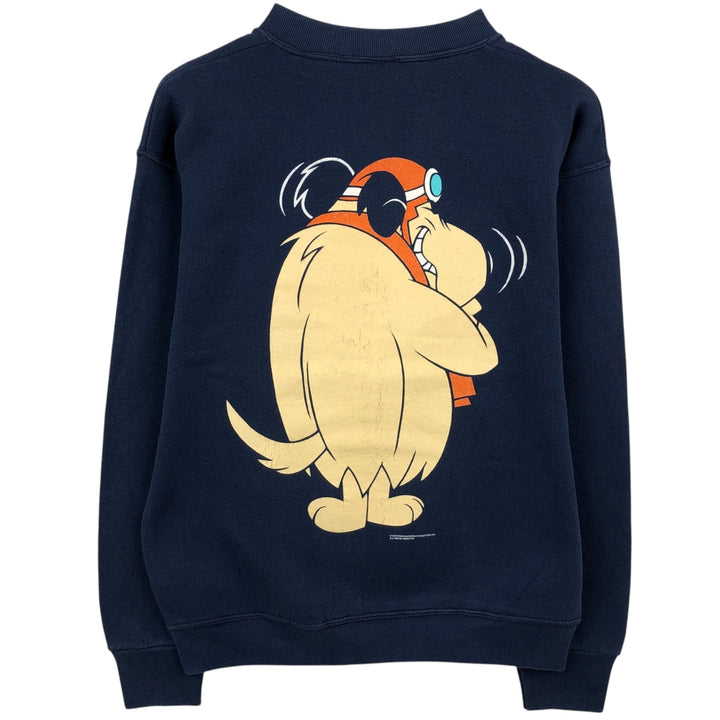 90'S Fruit of the Loom Wacky Races Muttley Character Sweatshirt (Made in USA) cotton navy blue type Vintage Second Hand